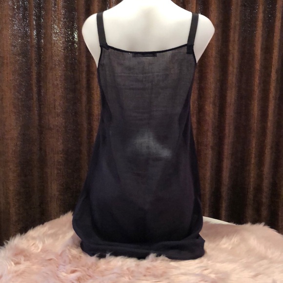 SEE BY CHLOE 💯% silk navy blue sheer swim coverup - Picture 4 of 8